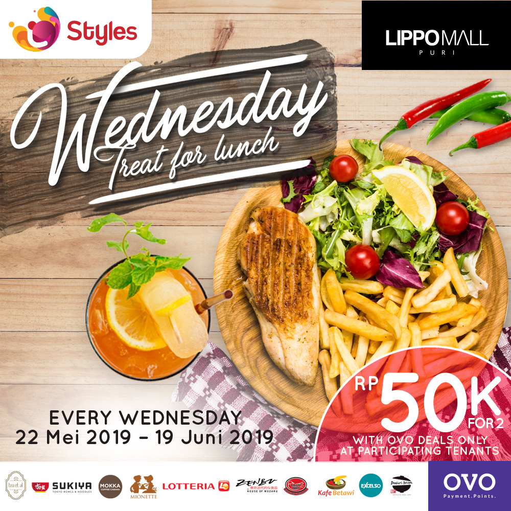 Wednesday Treat For Lunch promo in lippo mall puri st. moritz